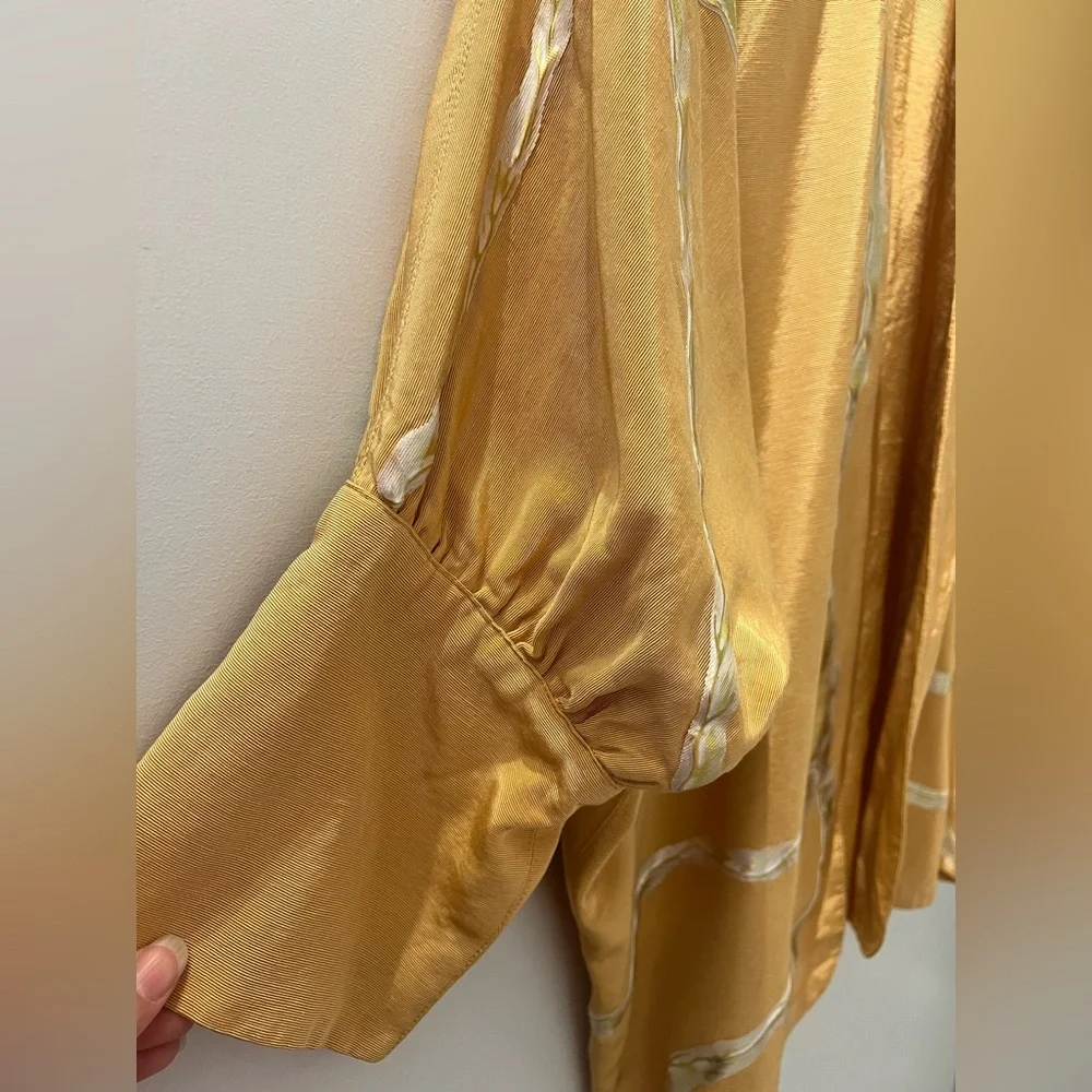 Vtg Terry & Toni 80s Hand-Painted Kimono Jacket Reversible | Artwear Duster OS - Picture 5 of 9